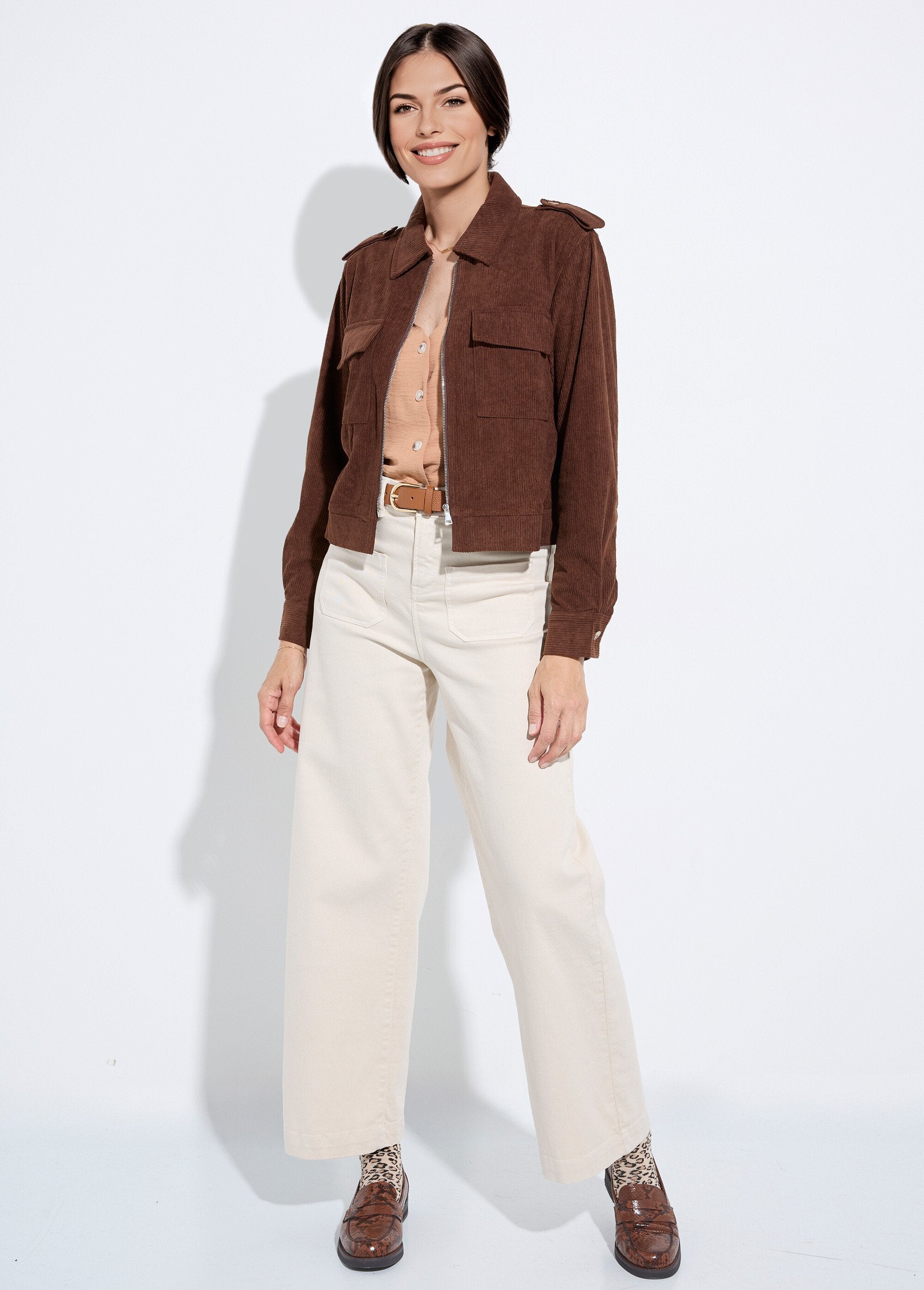 Short_zipped_jacket_in_thick_ribbed_velvet_Brown_SF1_slim