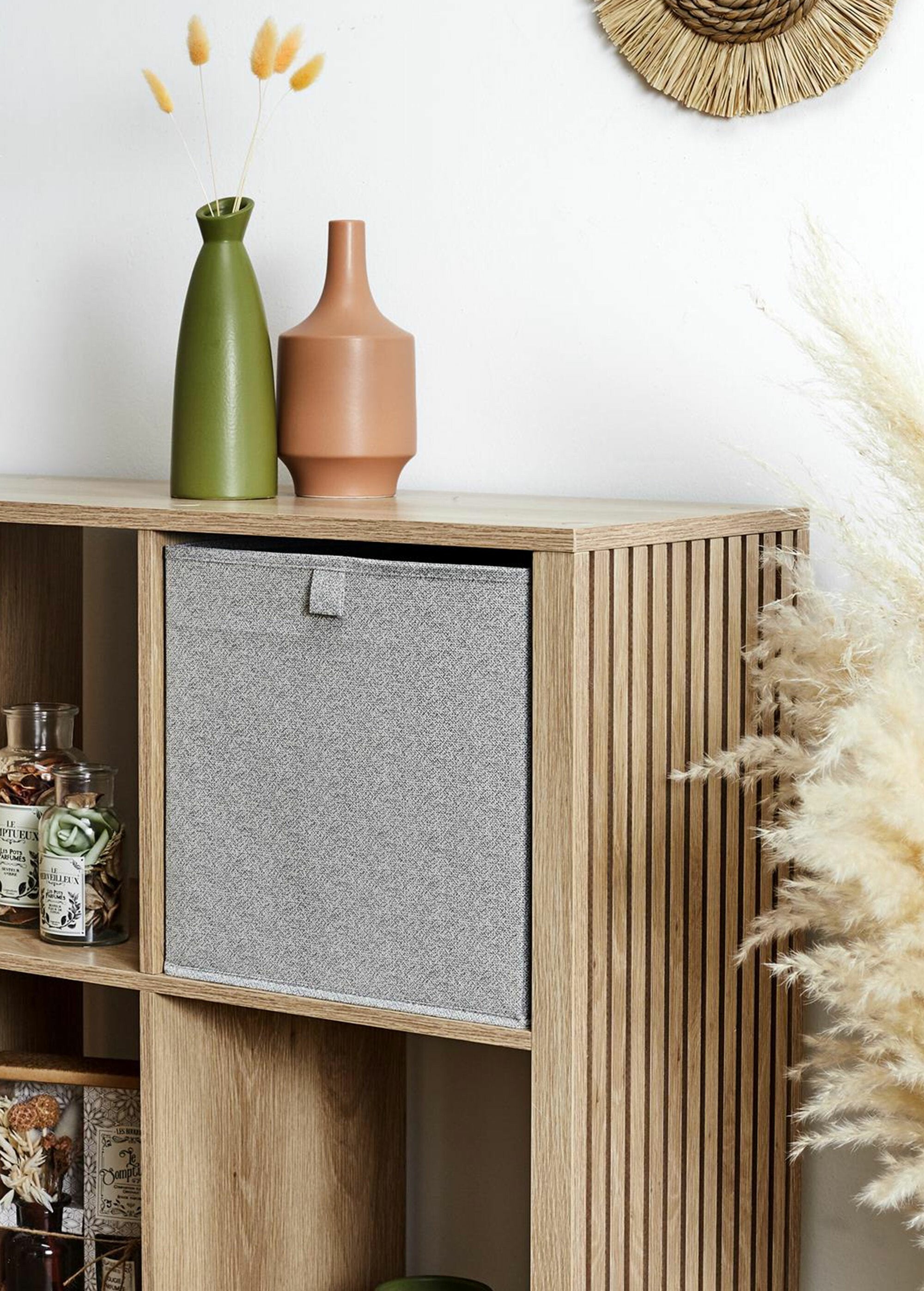 Foldable_storage_cube,_heathered_fabric_Light_gray_SF1_slim