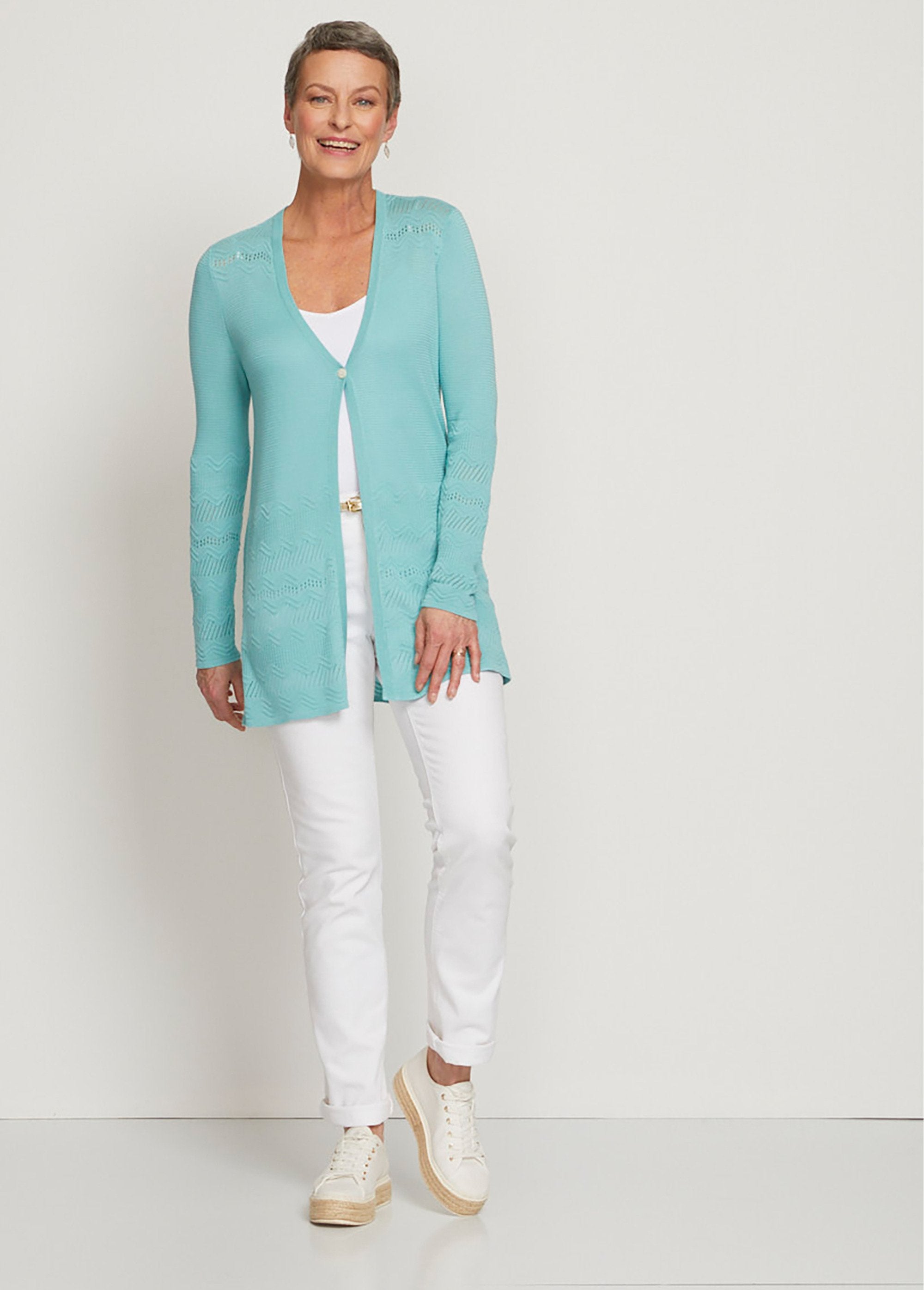 Mid-length_1-button_fancy_knit_cardigan_Aqua_SF1_slim