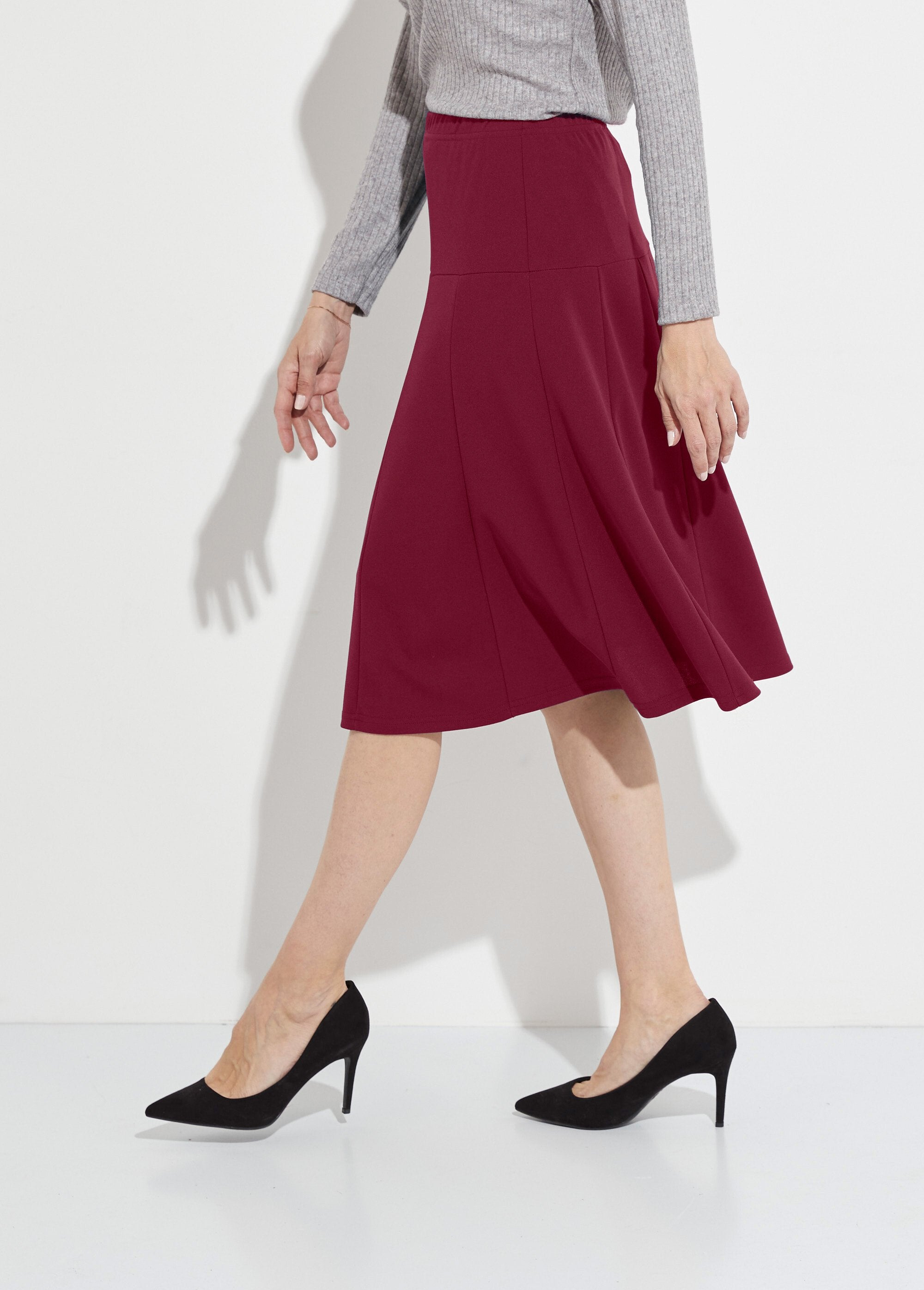 Plain_mid-length_flared_skirt_with_elasticated_waist_Bordeaux_DR1_slim