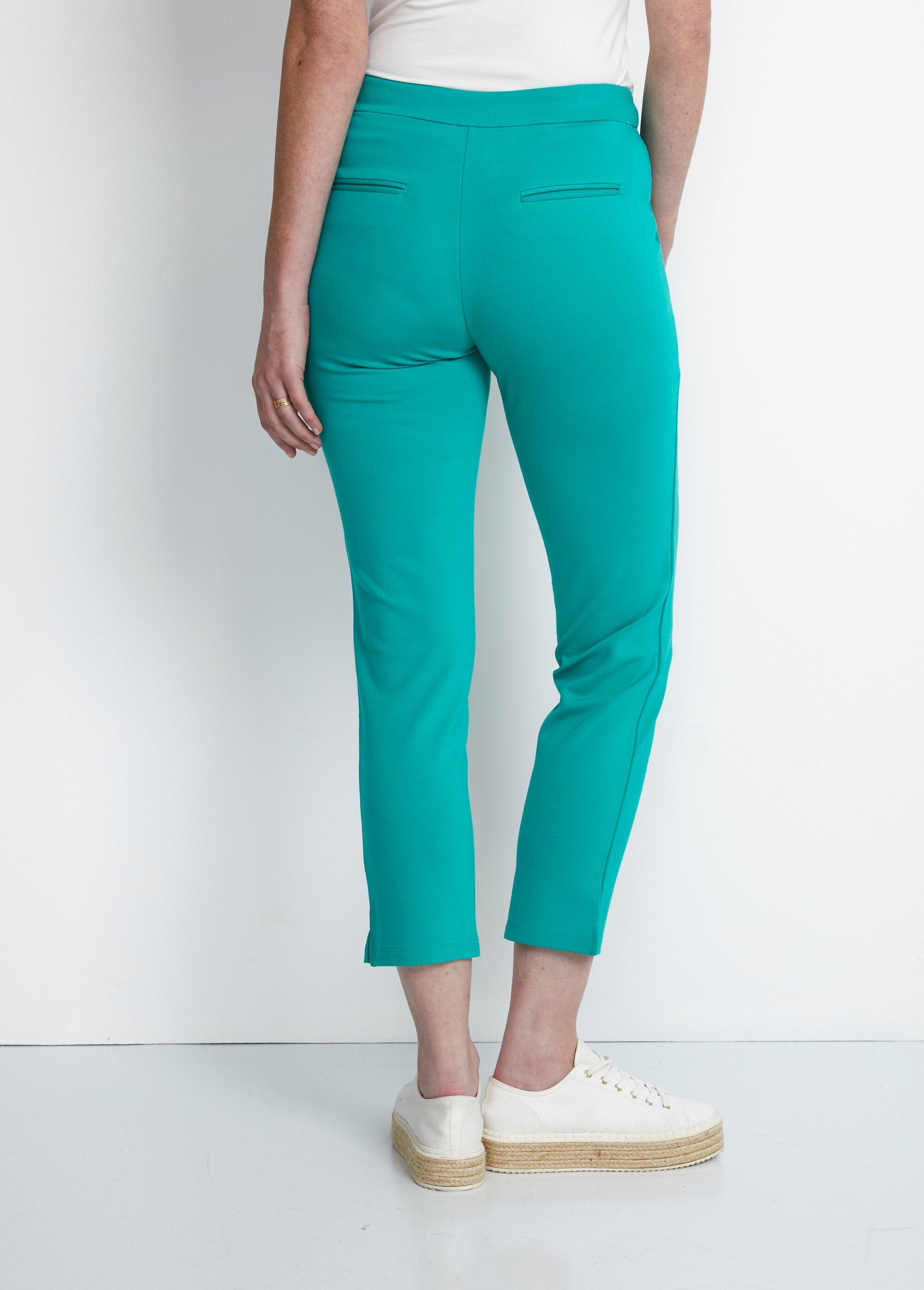 Milano_knit_7/8_straight_pants_Green_DO1_slim