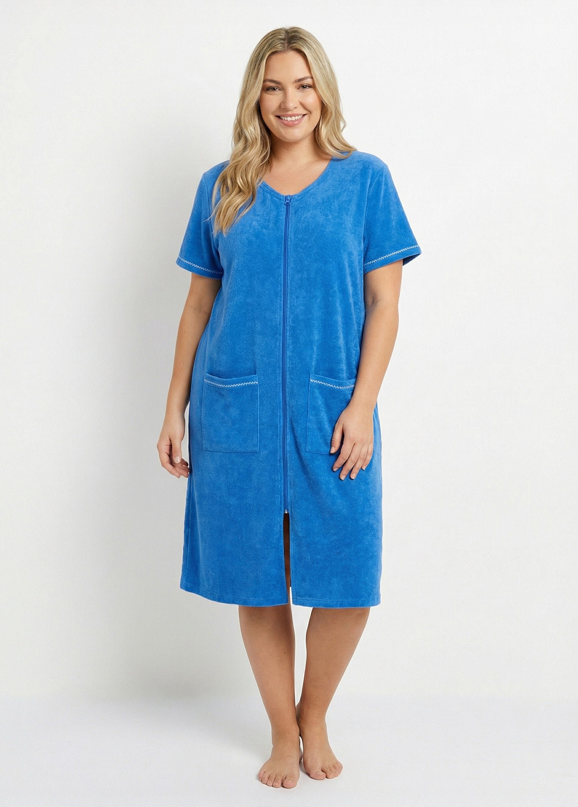 Plain_cotton_terry_bathrobe_with_zip_Blue_FA1_curvy