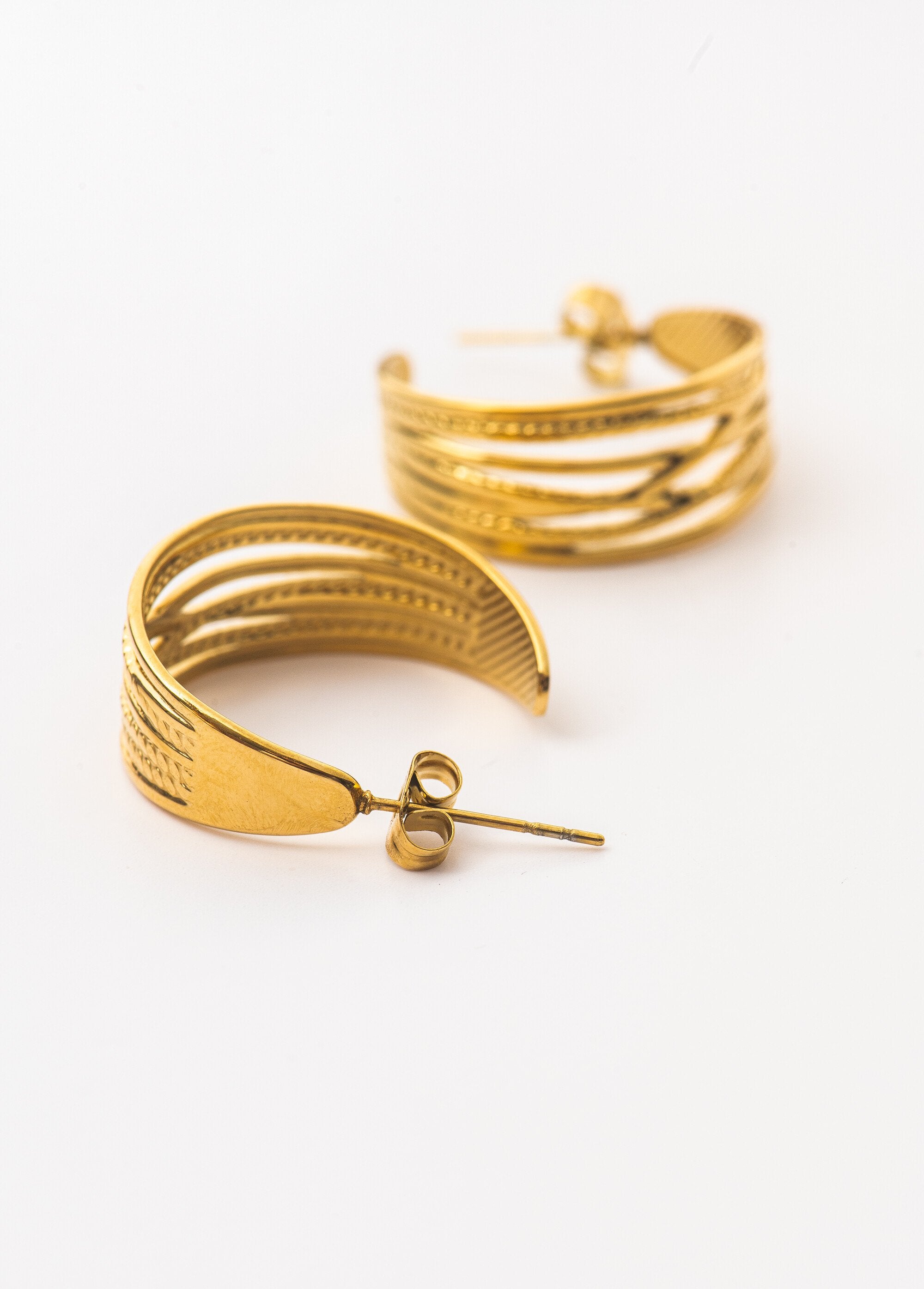 Multi-link_steel_earrings_Golden_DE2_slim