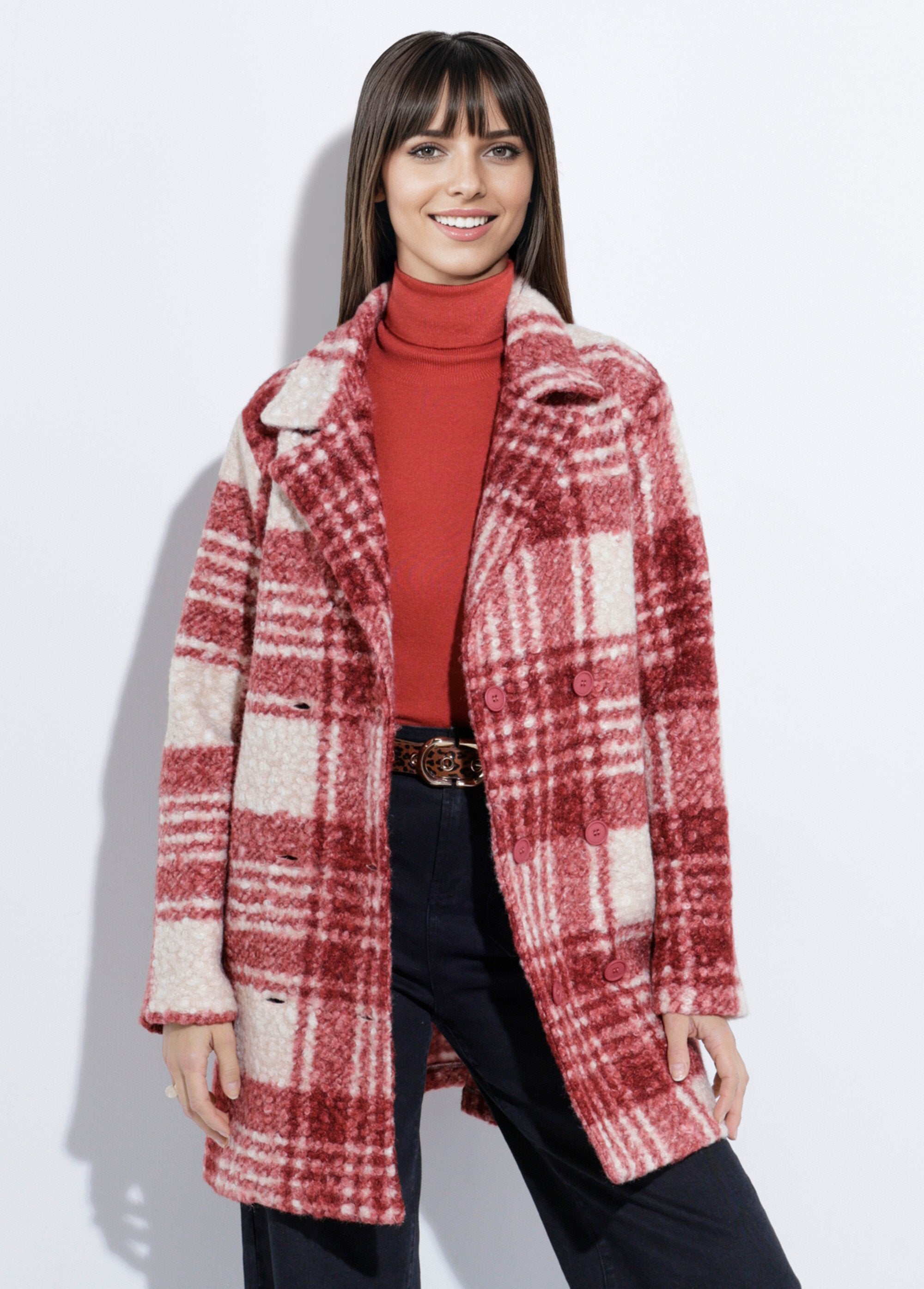 Long_plaid_pea_coat_in_a_bouclé_wool_style_Brick_and_ecru_FA1_slim