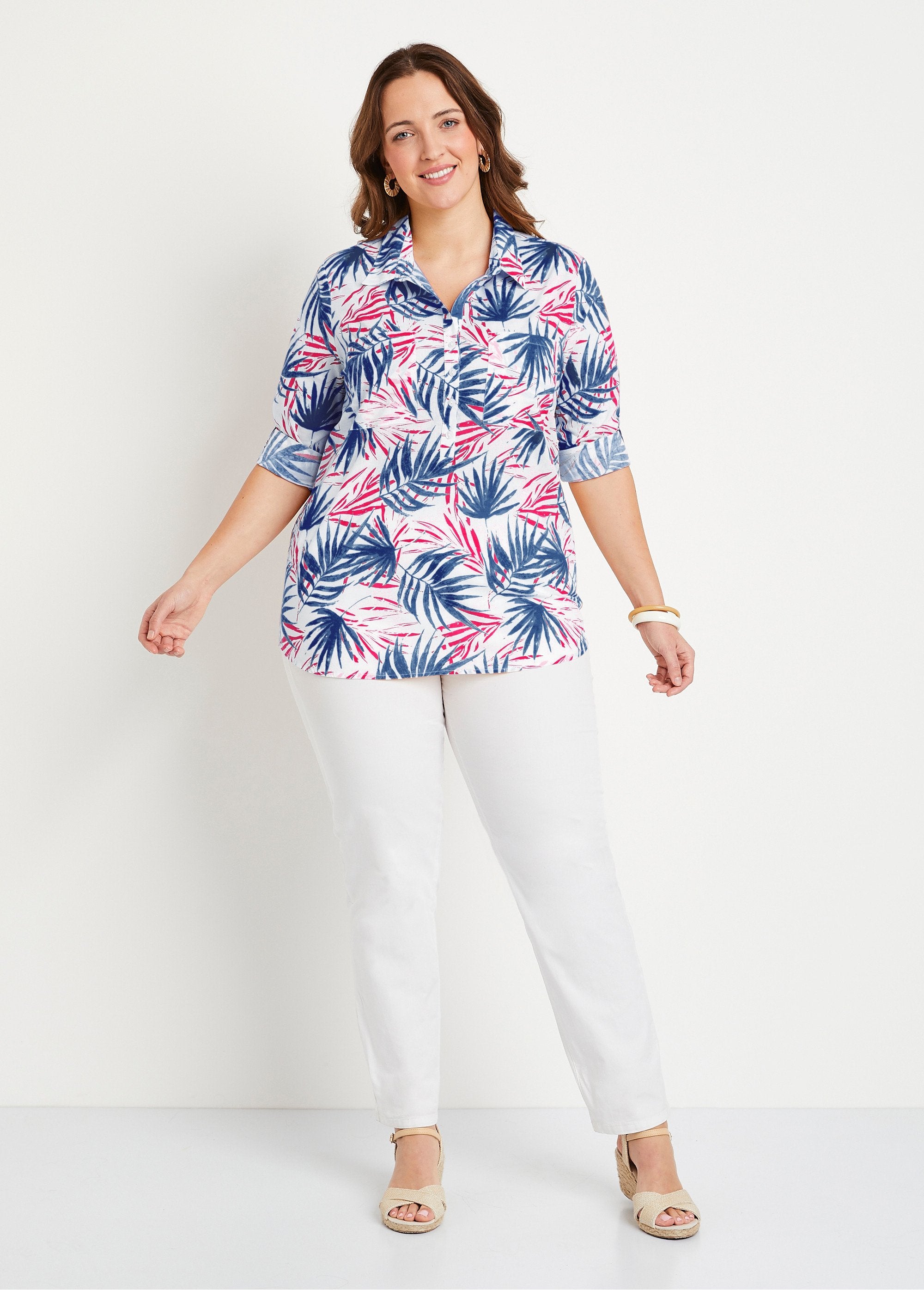 Long_printed_cotton_buttoned_blouse_Blue_print_SF1_curvy