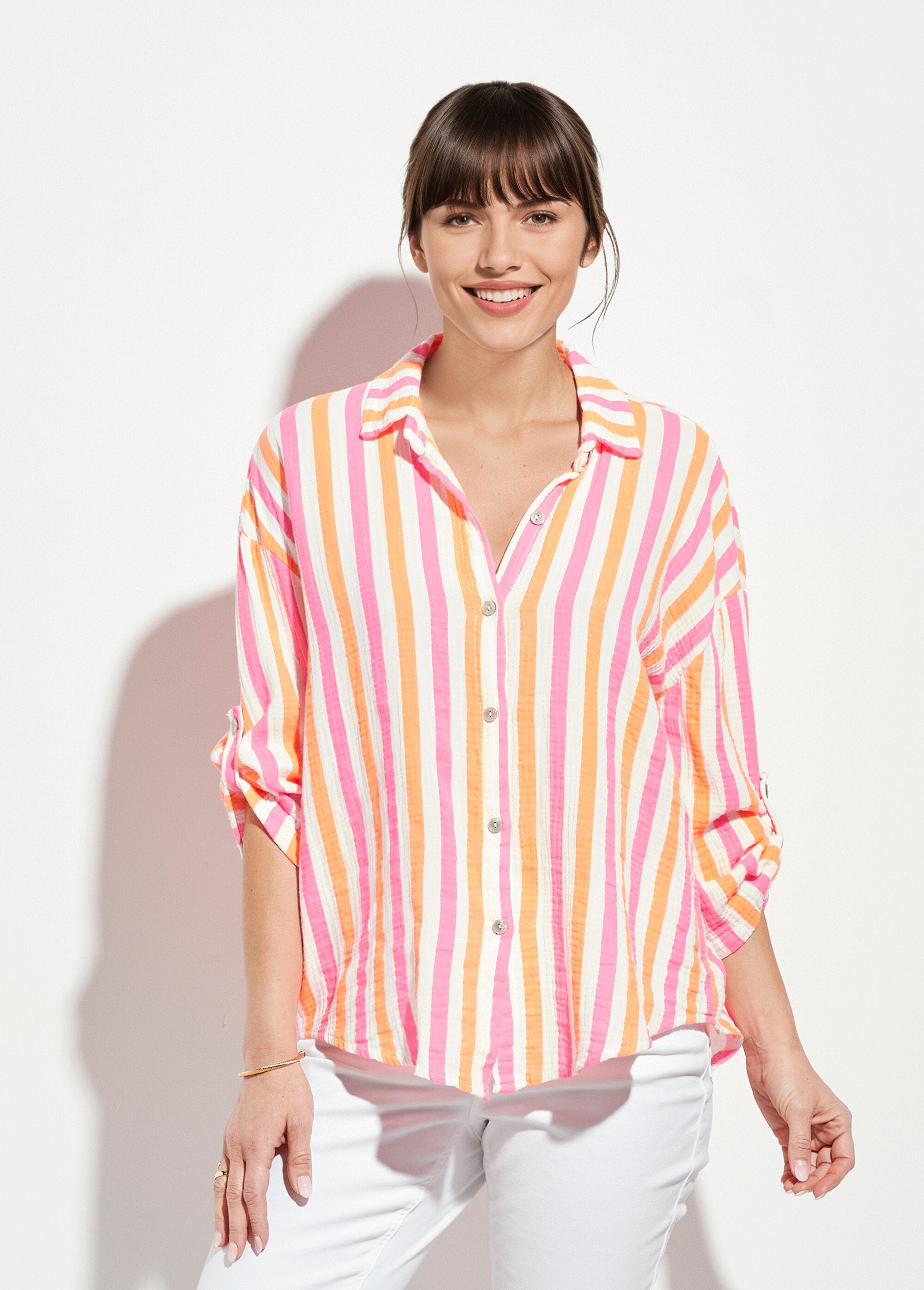 Cotton_gauze_blouse_with_fluorescent_stripes_Orange_and_pink_FA1_slim