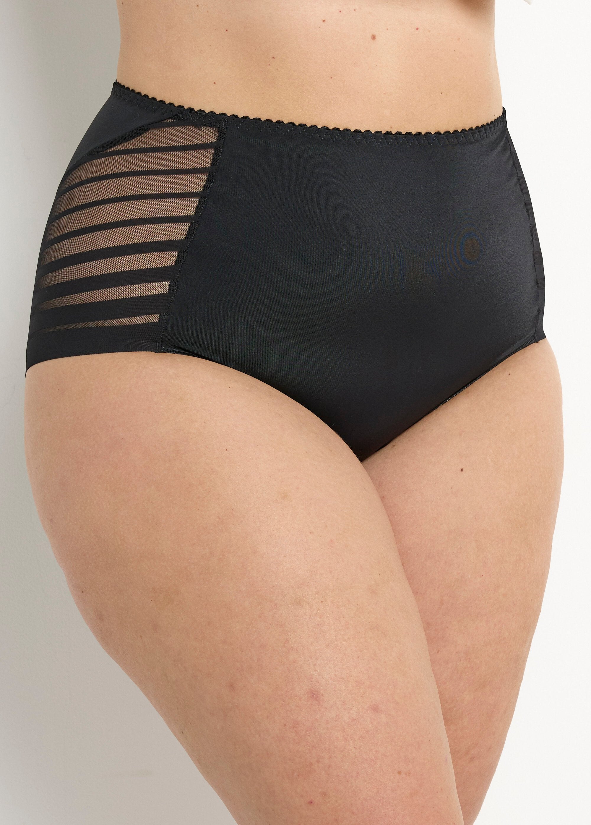 High_waist_stretchy_panties_with_striped_tulle_effect_Black_FA1_curvy