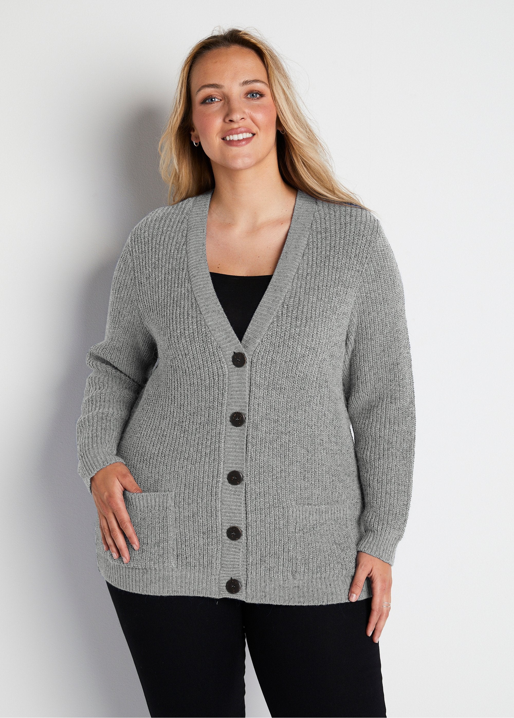 Mid-length_buttoned_cardigan_with_beaded_knit_and_wool_Gray_FA1_curvy