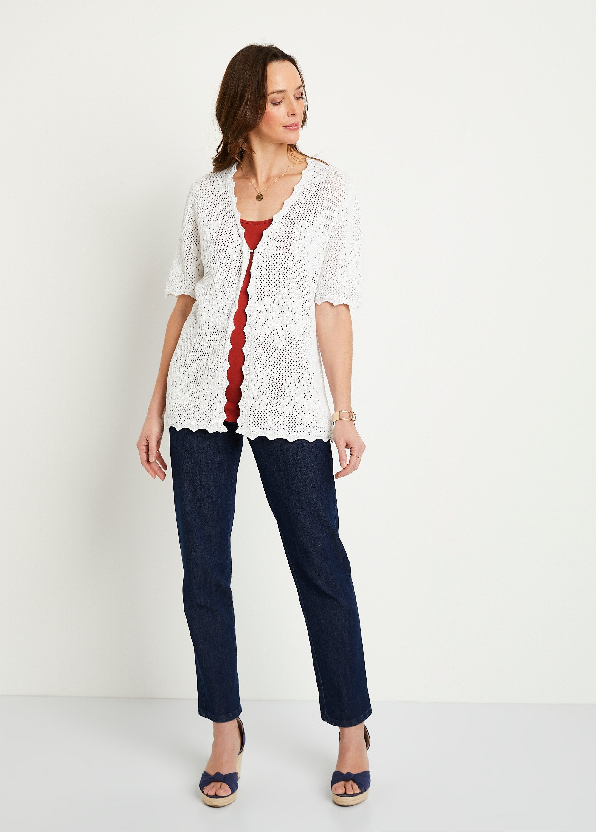 Short_short-sleeved_openwork_cardigan_White_SF1_slim