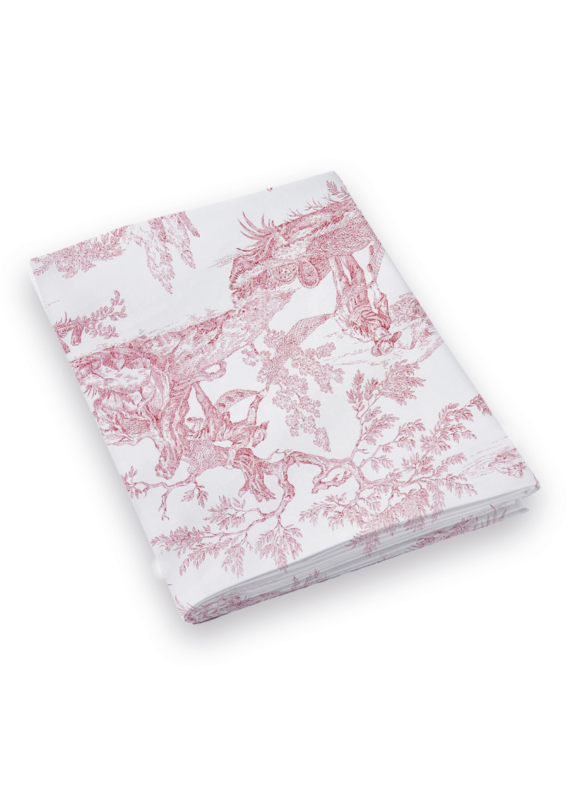 Jouy_canvas_percale_flat_sheet_Bordeaux_and_white_FA1_slim