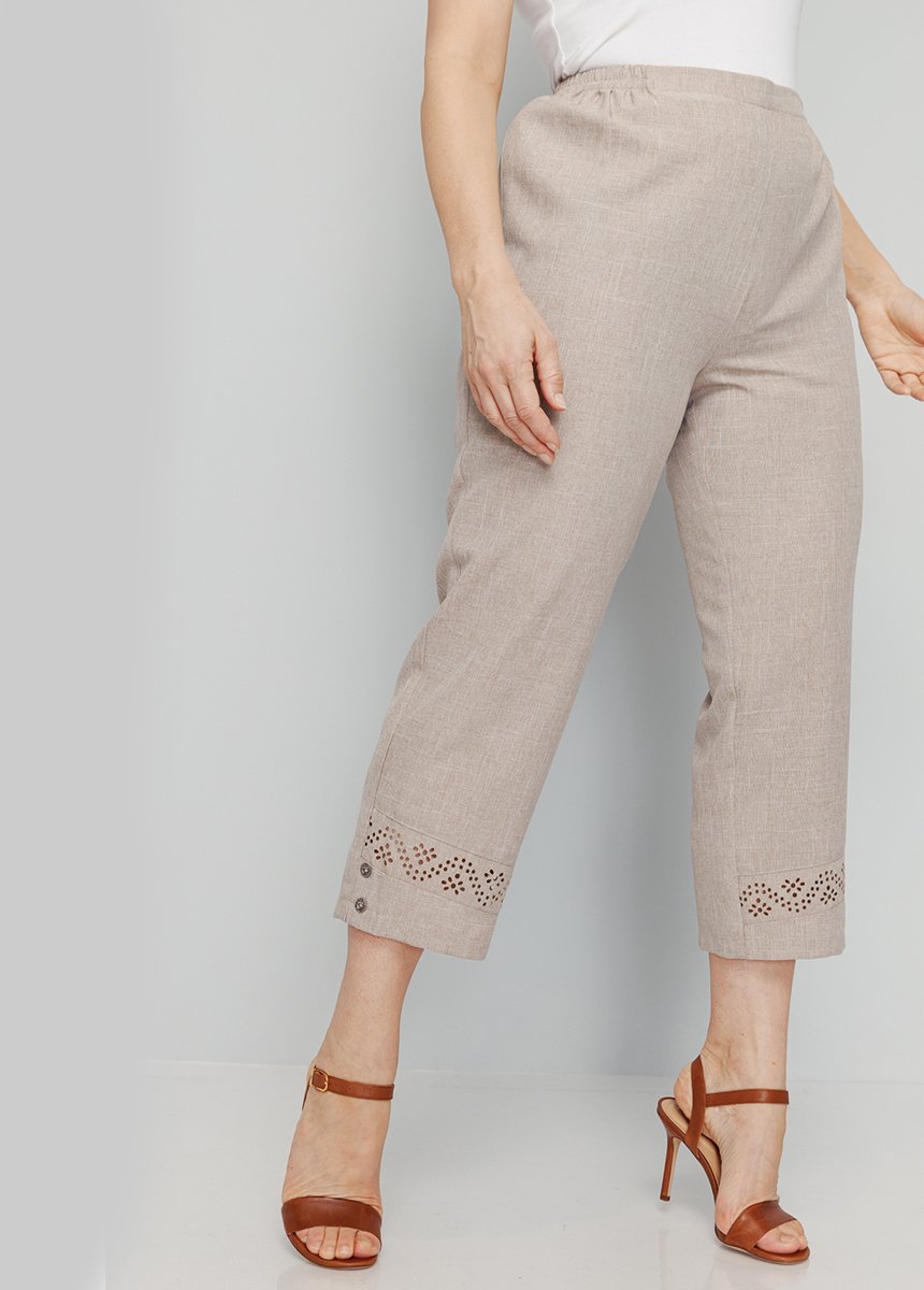 Cropped_pants_with_openwork_elasticated_belt_Beige_FA1_slim