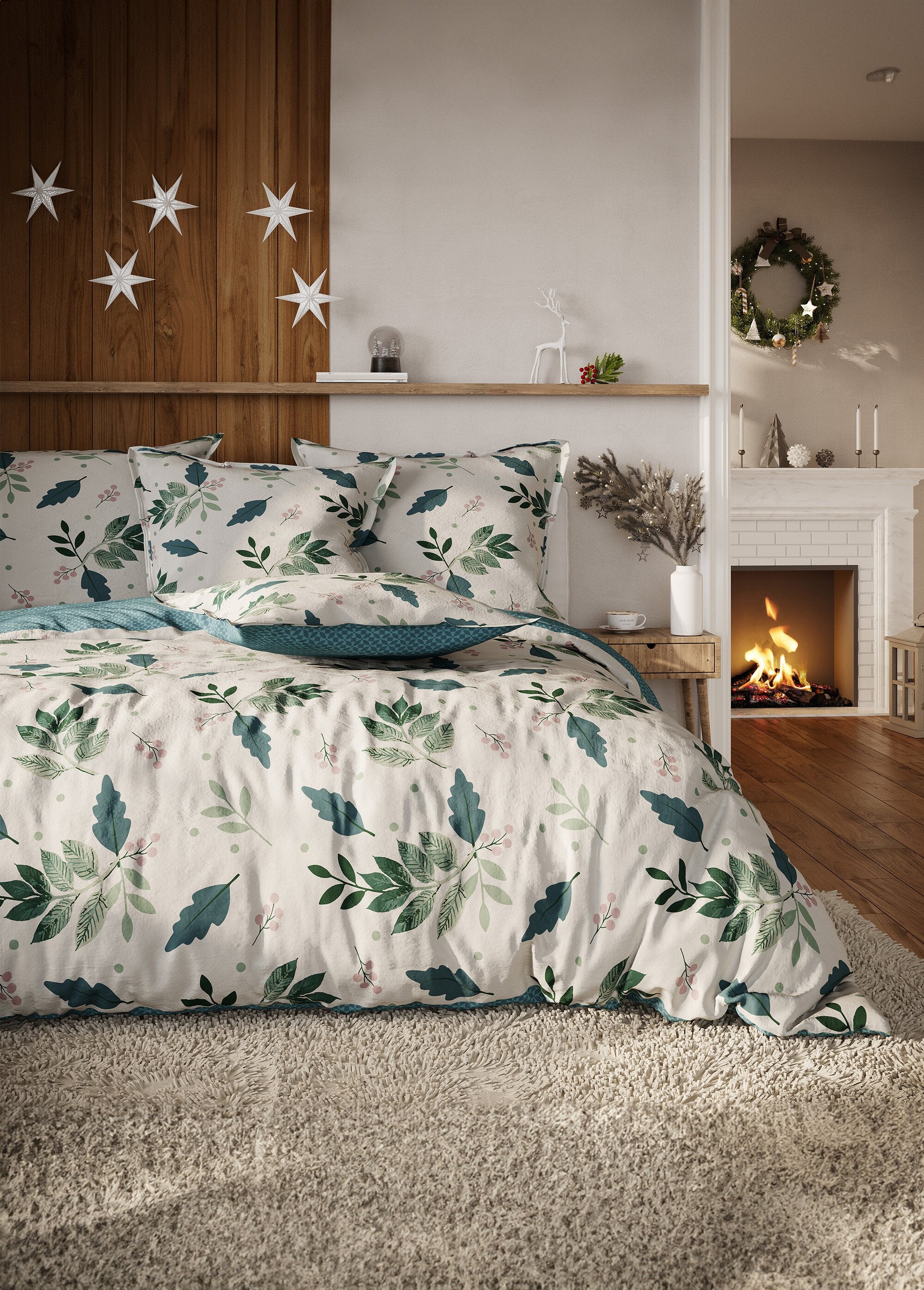 4-Piece_Flannel_Bed_Set_with_Flat_Sheet,_Oak_Blue_print_FA1_slim