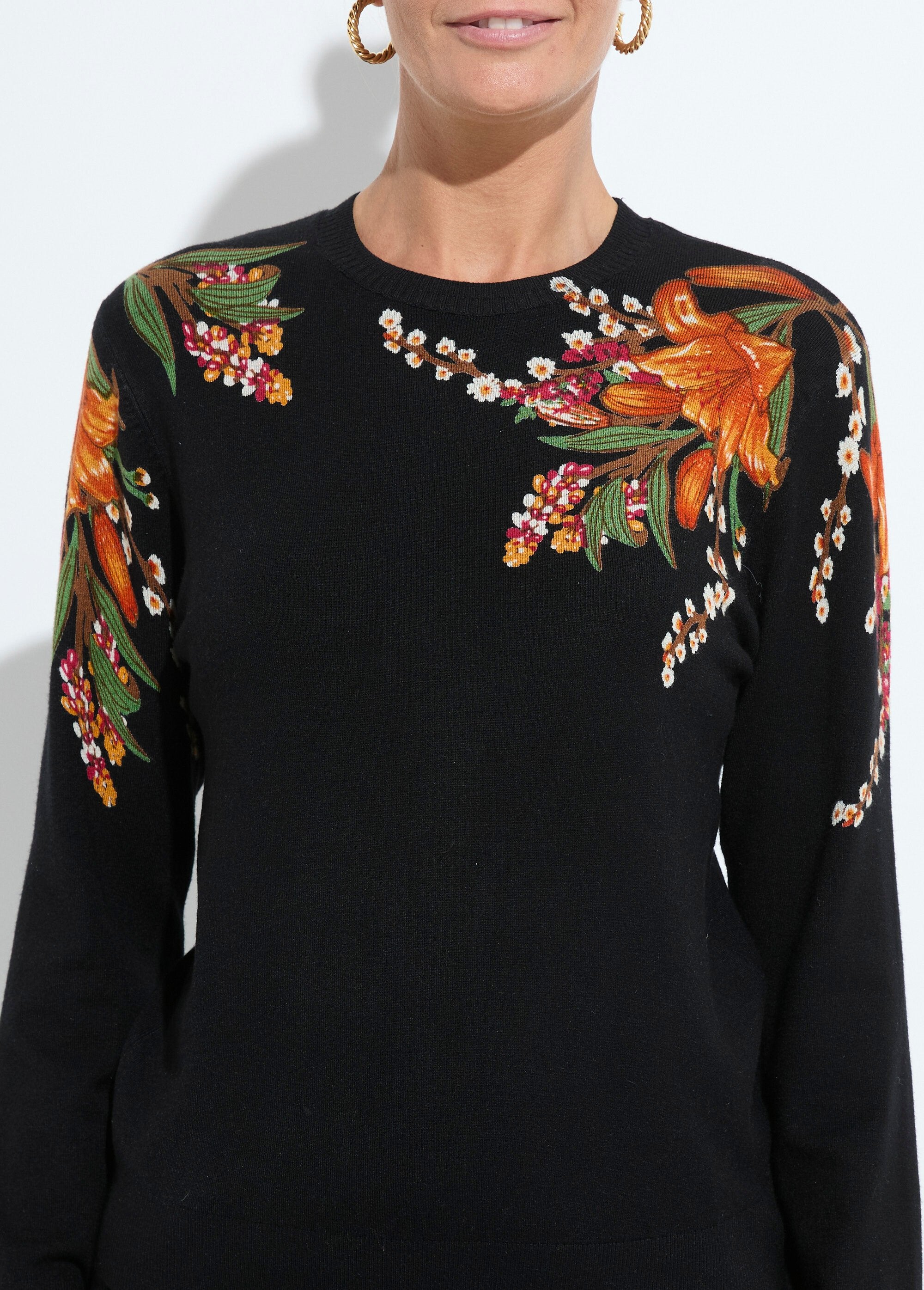 Pull_chaud_col_rond_imprimé_floral_manches_longues_Noir_DE1_slim