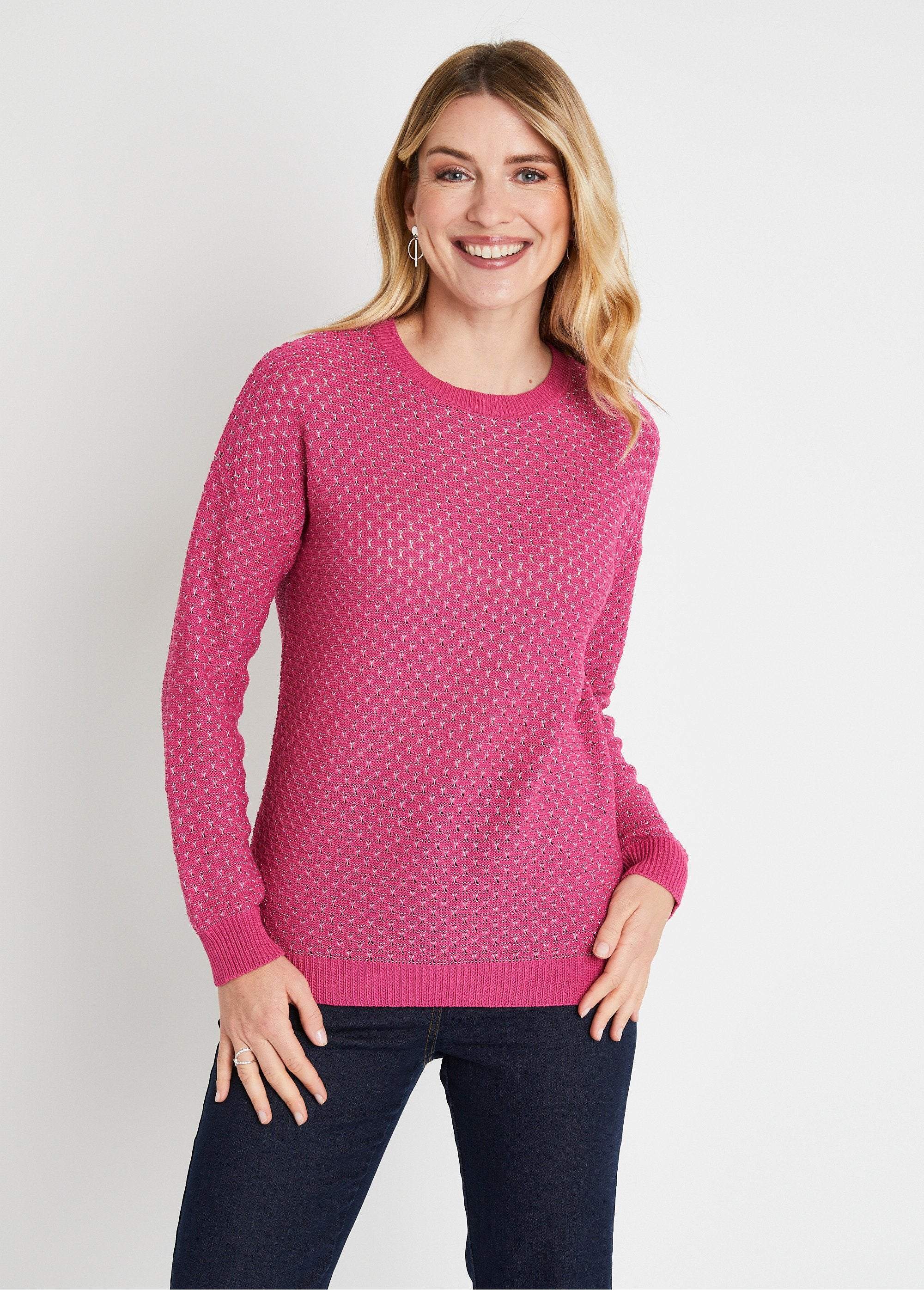 Soft_shiny_cotton_blend_sweater_with_round_neck_Fuchsia_FA1_slim