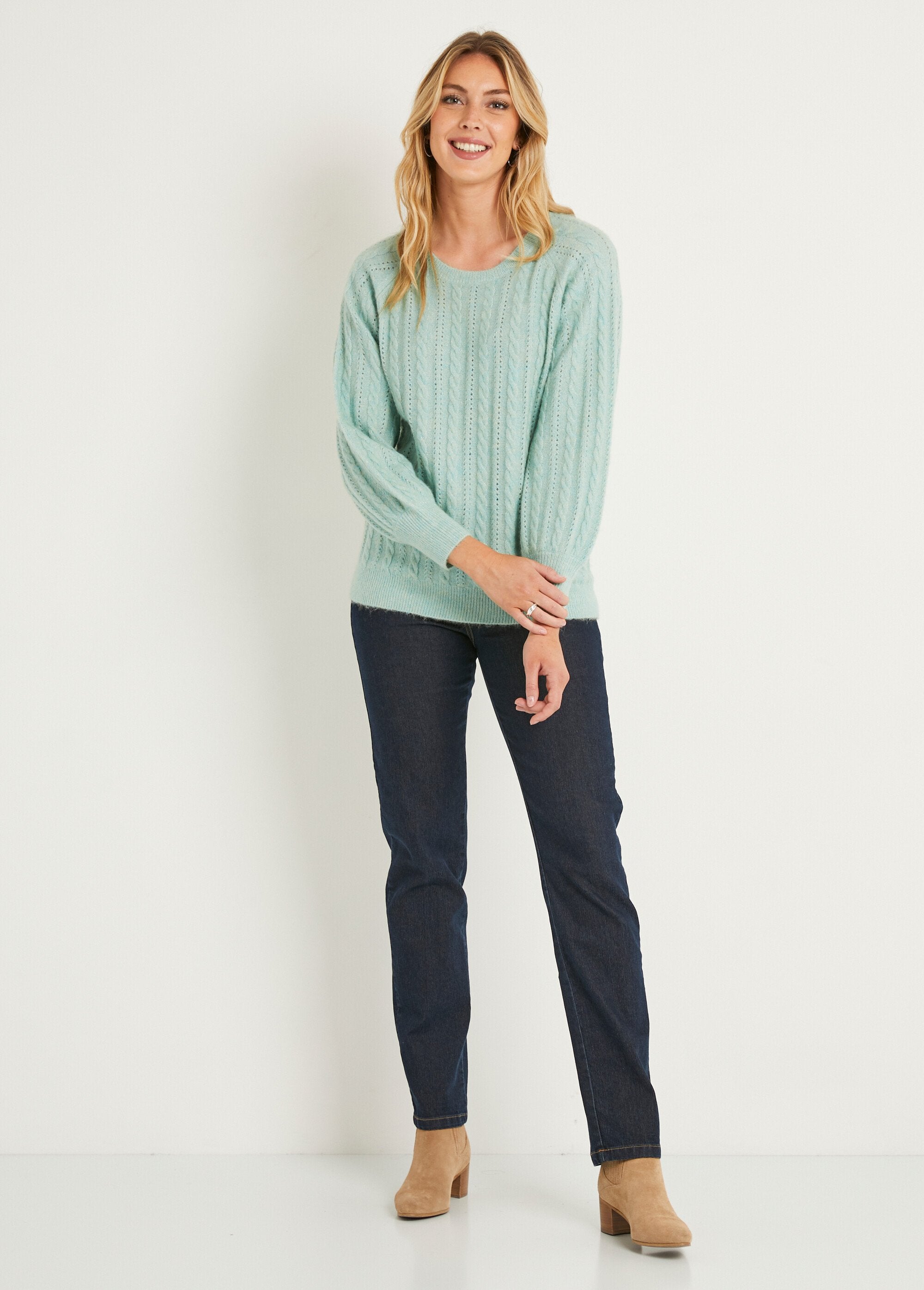 Soft_iridescent_cable_knit_openwork_wool_sweater_Aqua_SF1_slim