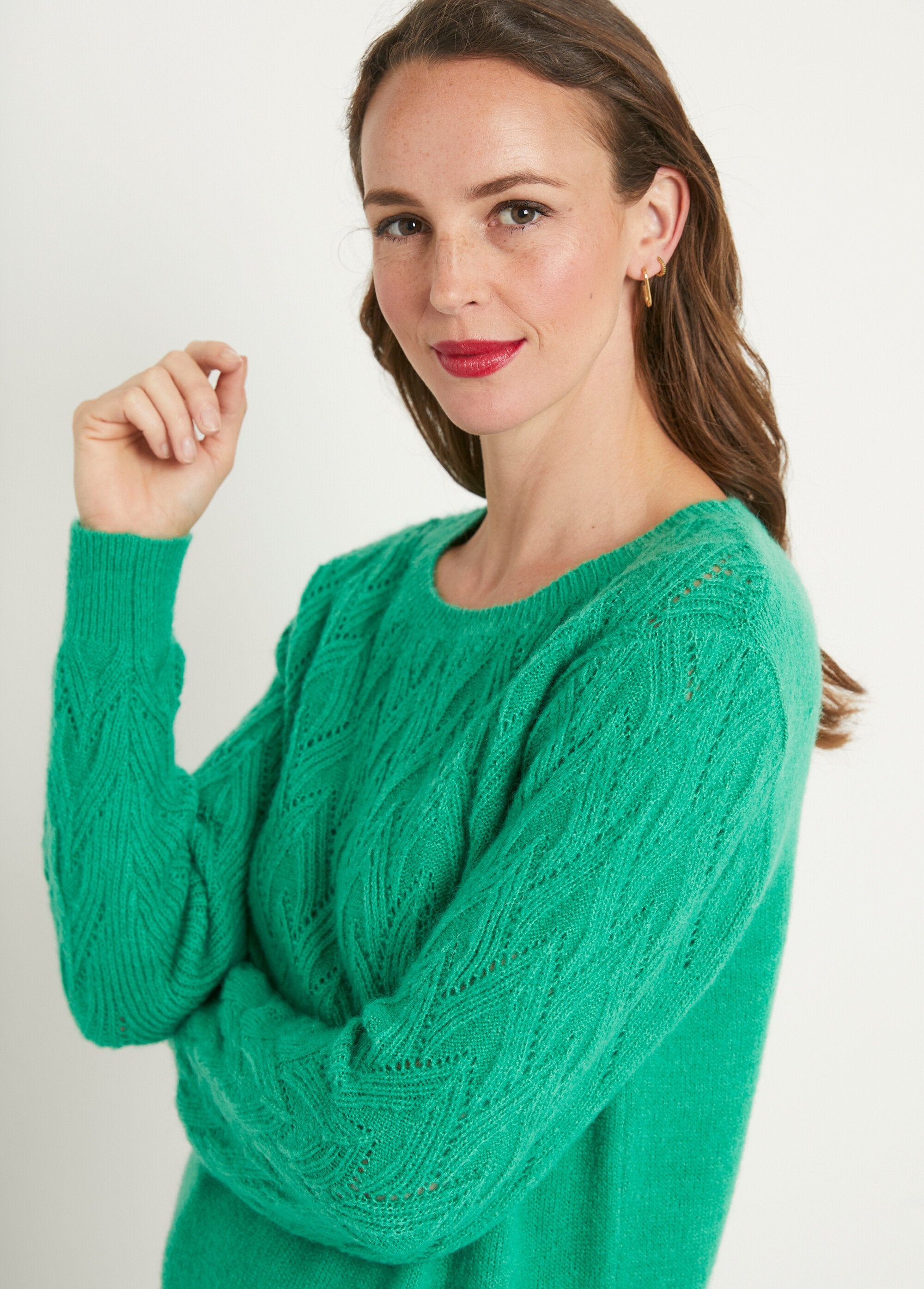 Soft,_plain,_round-neck_sweater_in_fancy_knitwear_Mint_DE1_slim