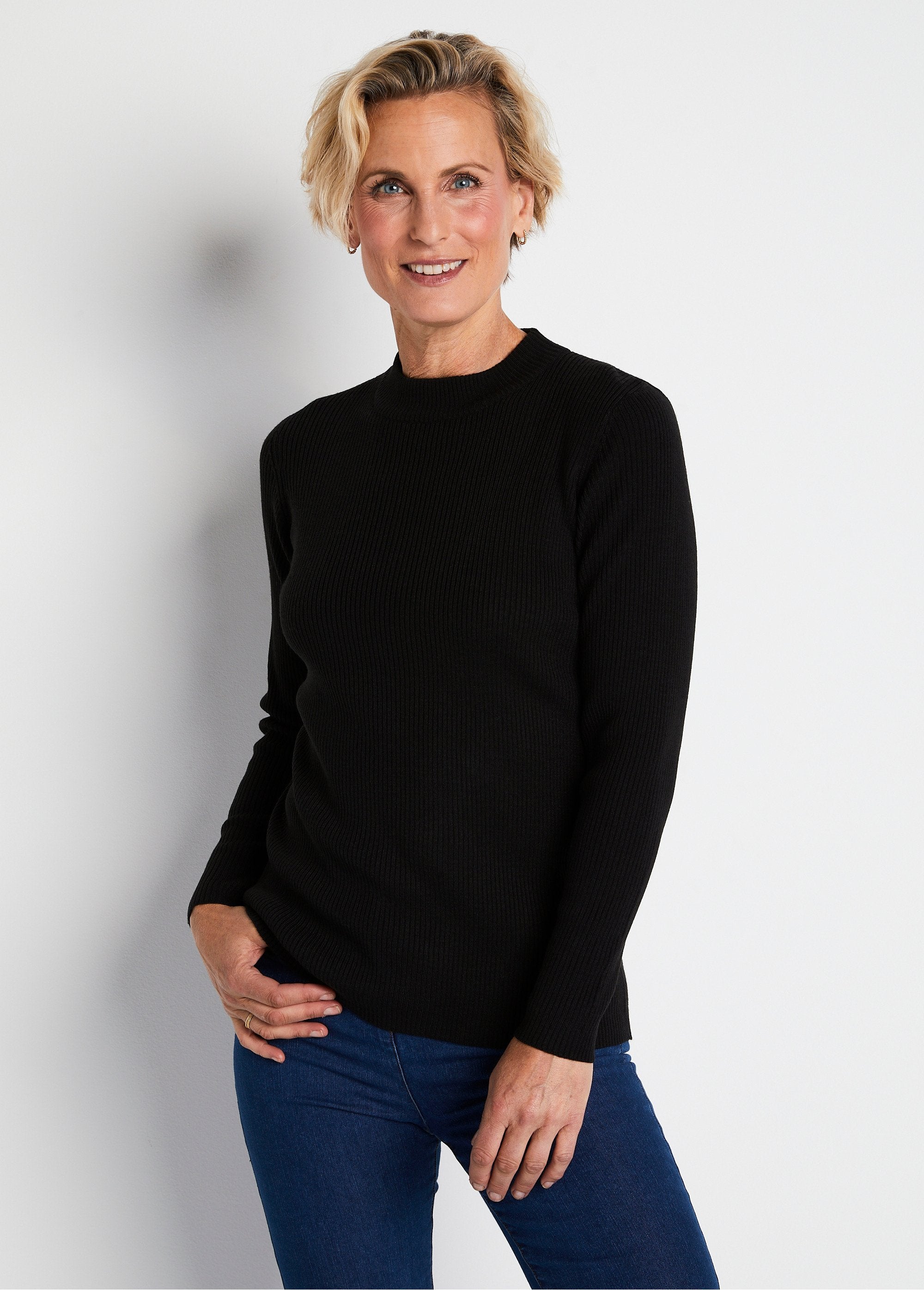 Short_ribbed_knit_high_neck_sweater_Black_FA1_slim