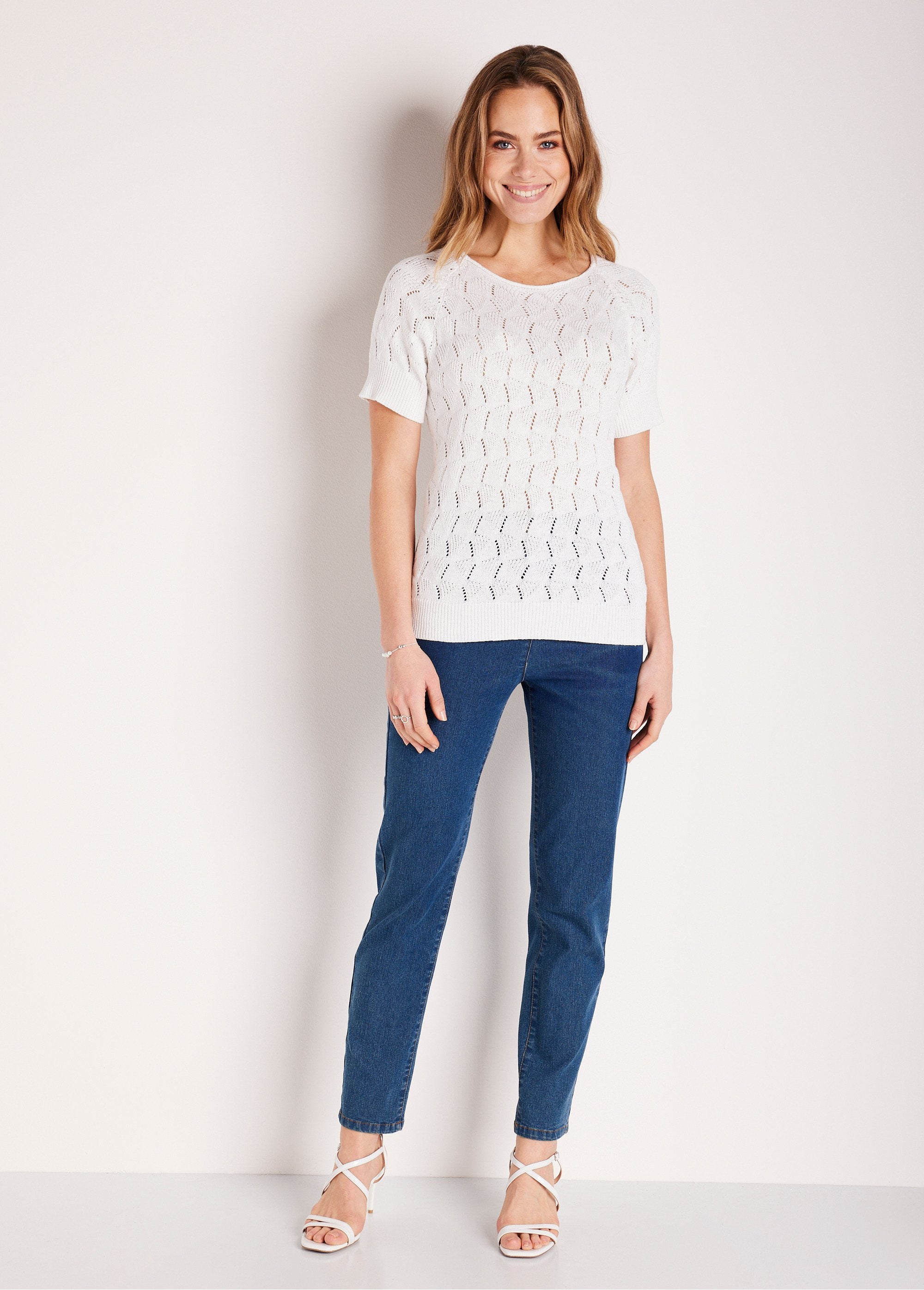 Short-sleeved_openwork_sweater_White_SF1_slim