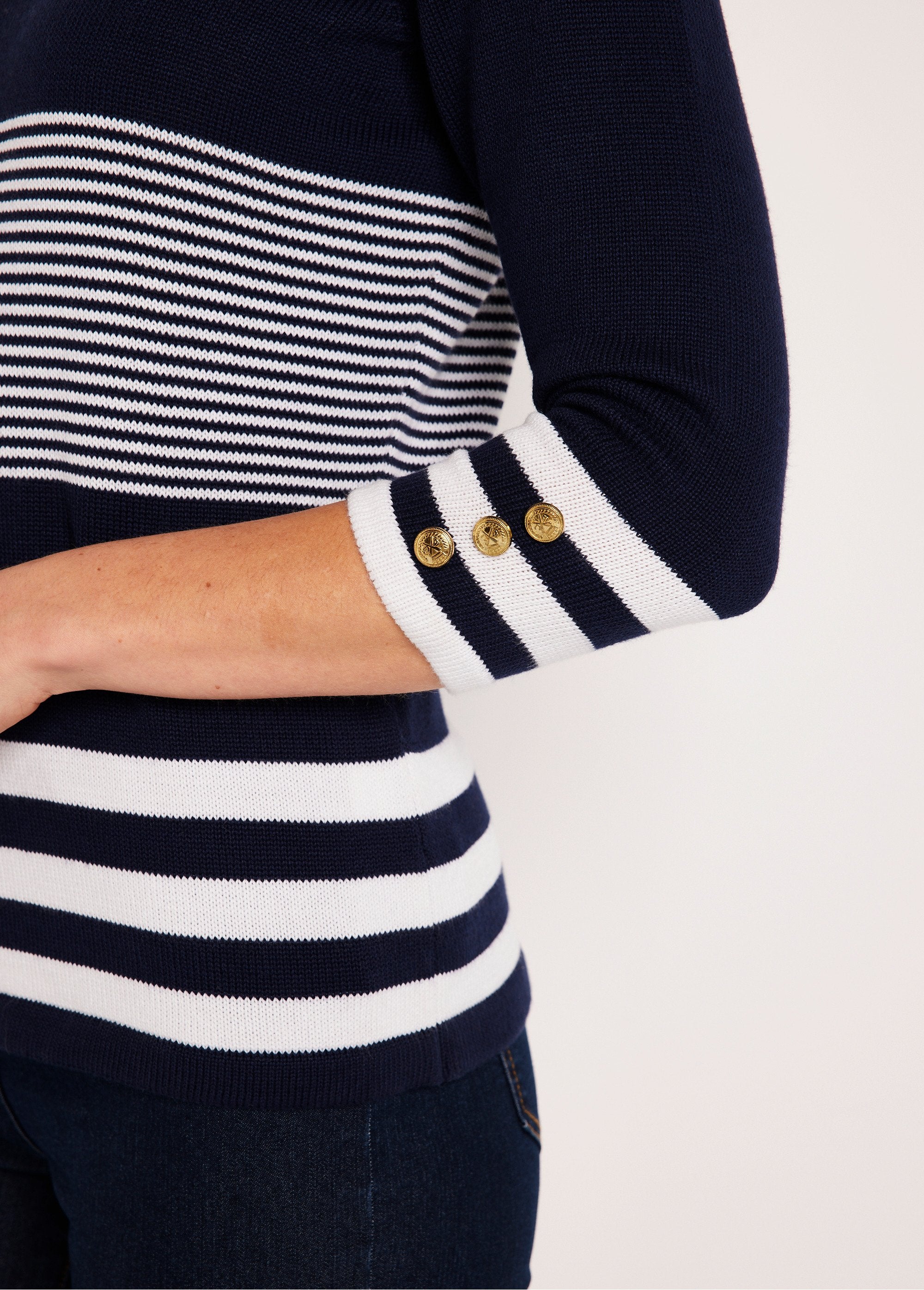 Striped_cotton_3/4_sleeve_sweater_Navy_and_white_DE2_slim