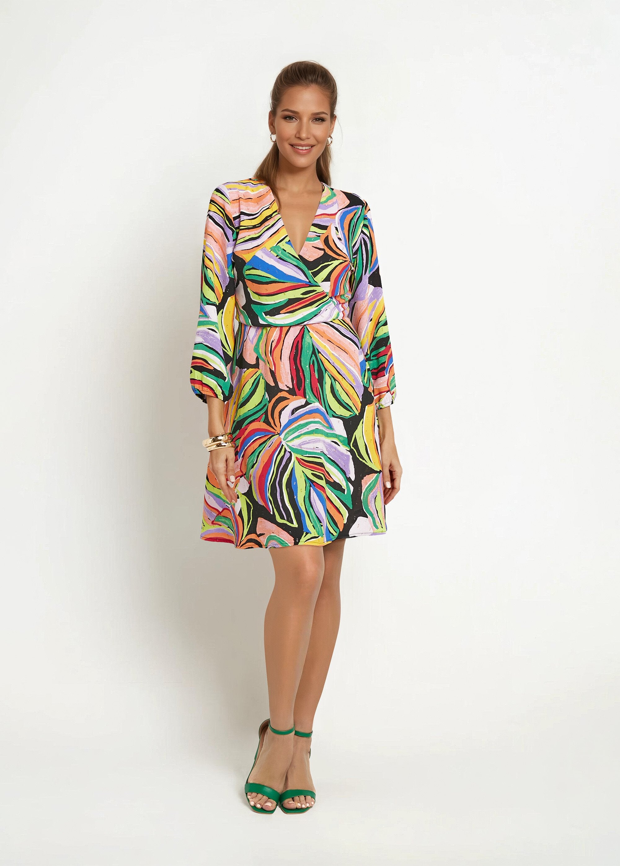 Short_dress_with_graphic_foliage_print_Multicolor_FA1_slim