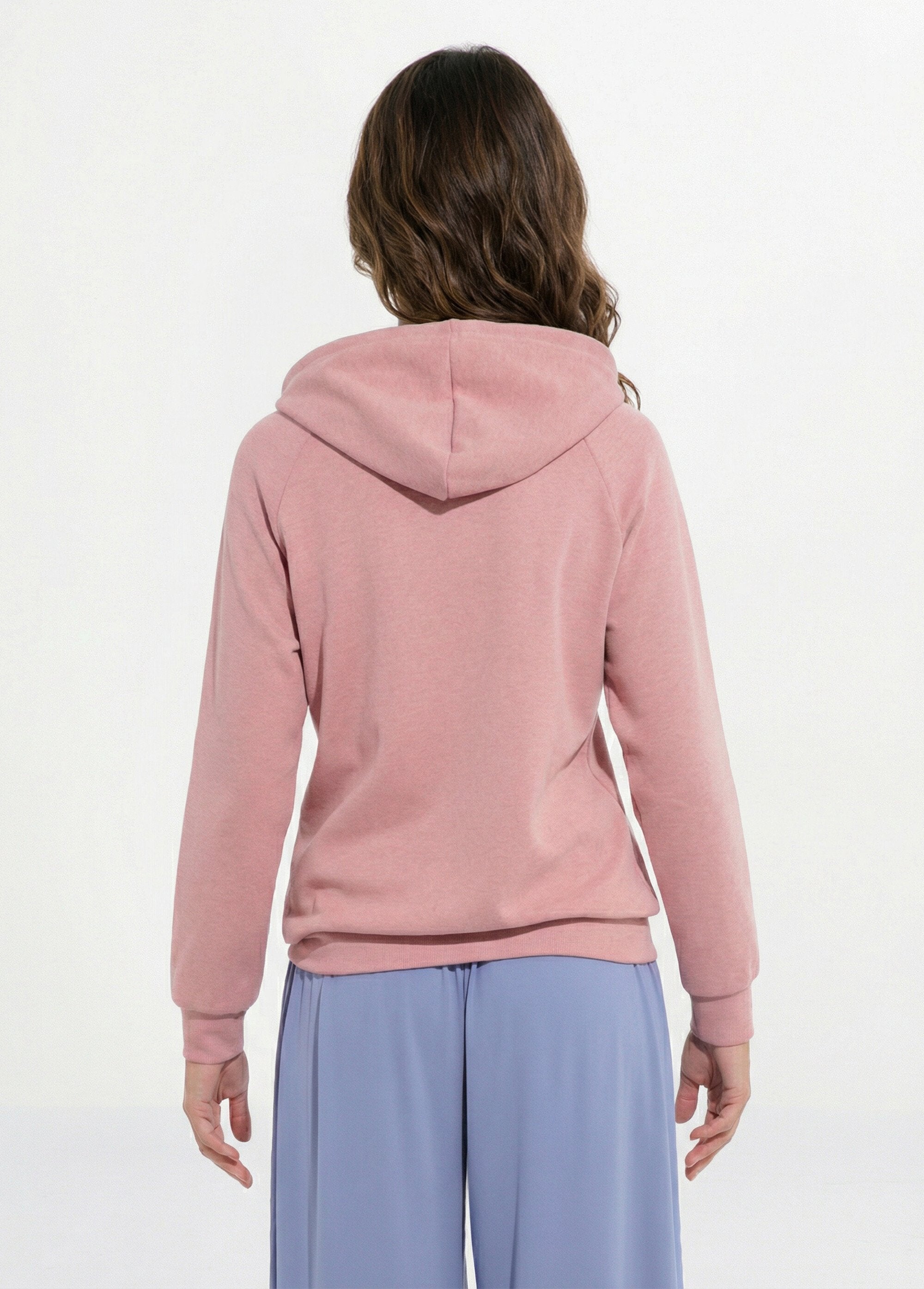 Sweat_zippé_à_capuche_molleton_gratté_Rose_DO1_slim