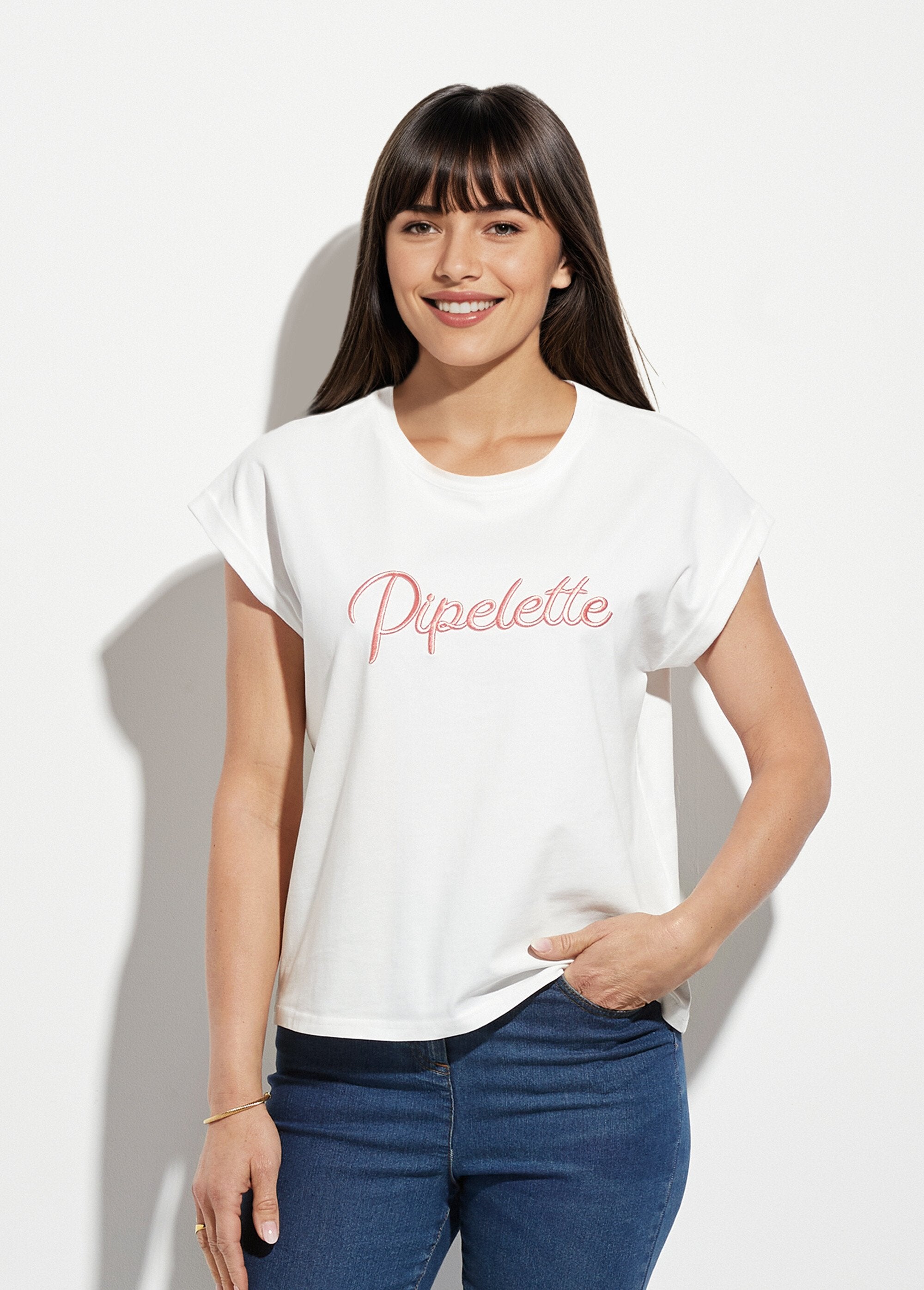 Round_neck_t-shirt_with_Pipelette_message_White_FA1_slim
