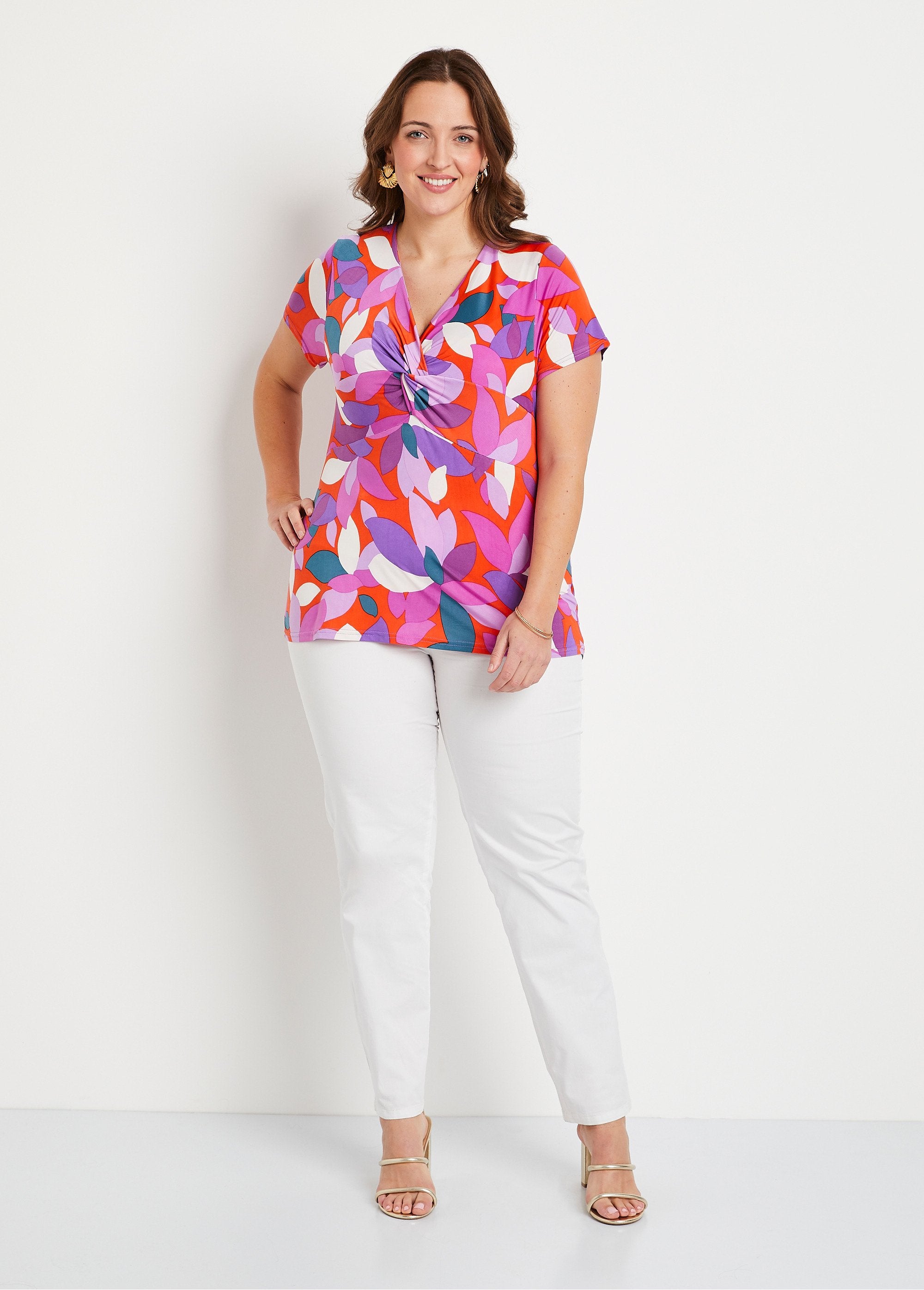 Long_flared_draped_printed_t-shirt_Orange_and_purple_SF1_curvy