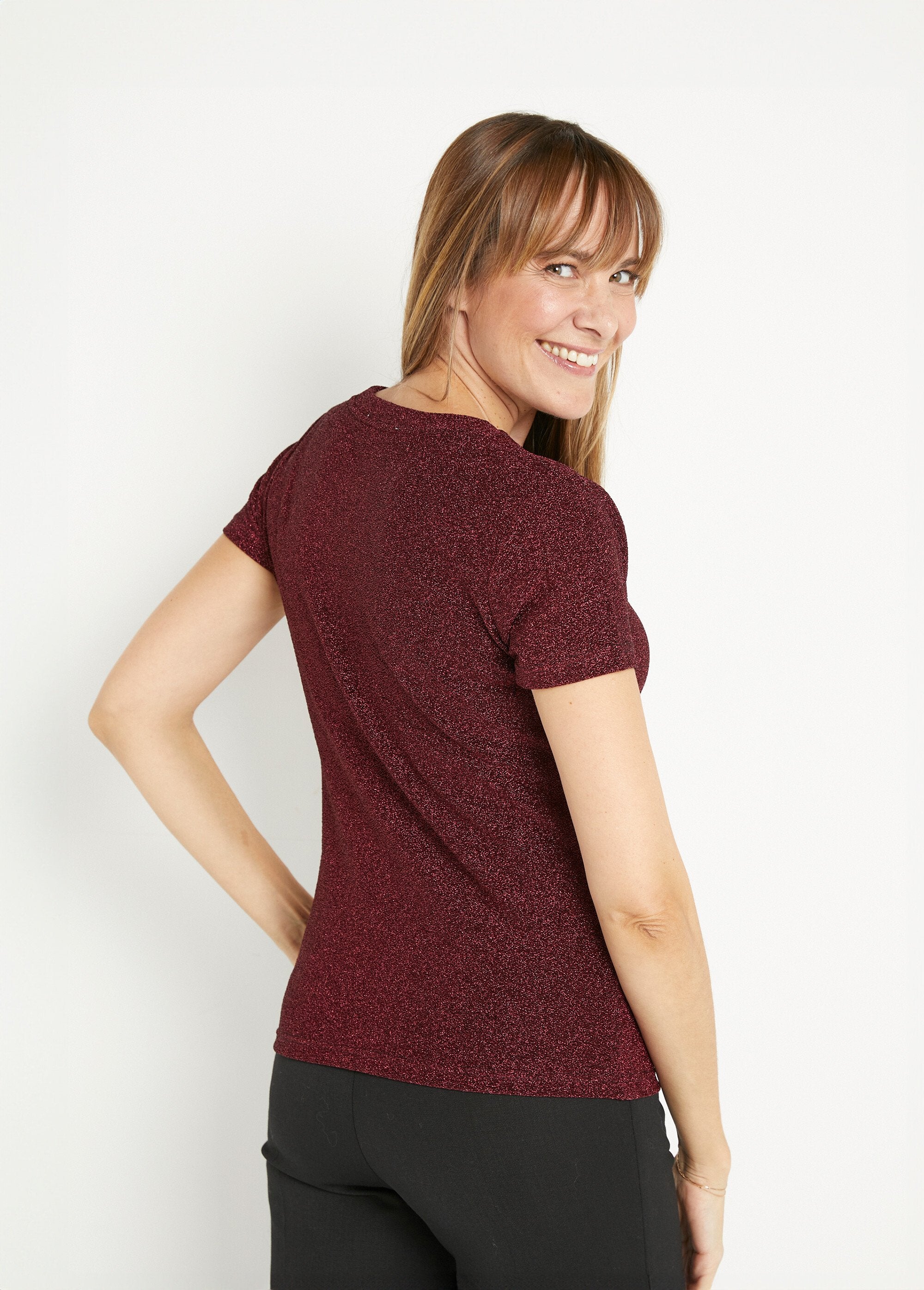 Short-sleeved_sequined_mesh_T-shirt_Bordeaux_DO1_slim