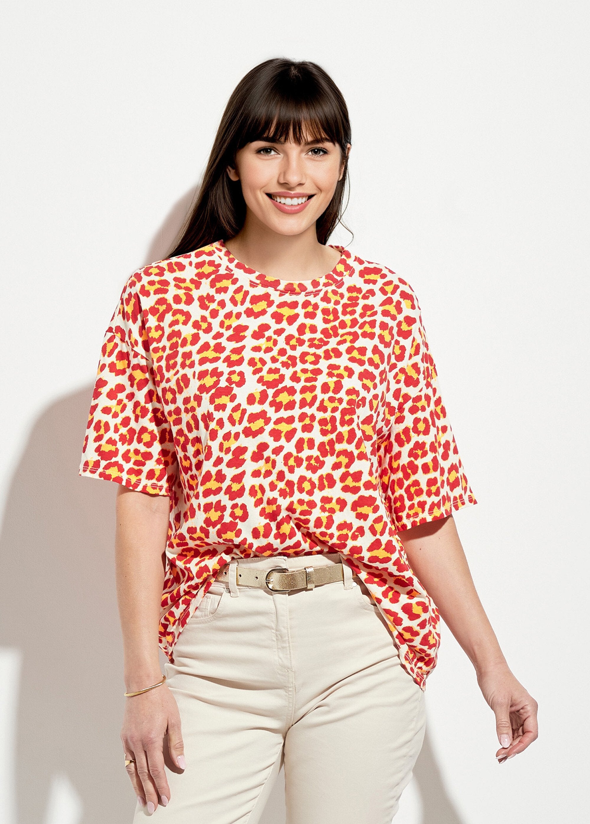 Neon_leopard_short-sleeved_T-shirt_Red_and_orange_FA1_slim