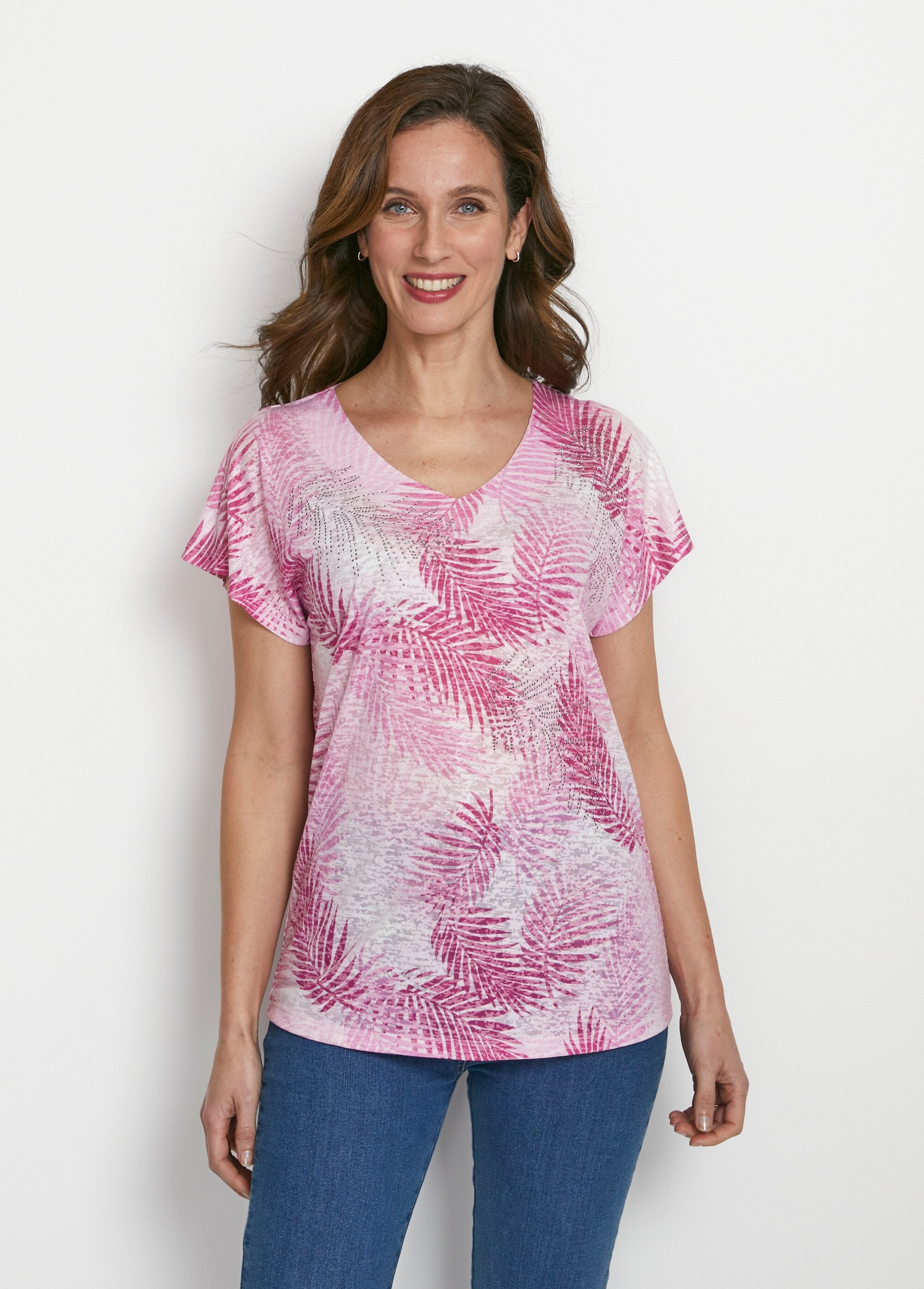 Short_printed_devoré_knit_t-shirt_Pink_FA1_slim