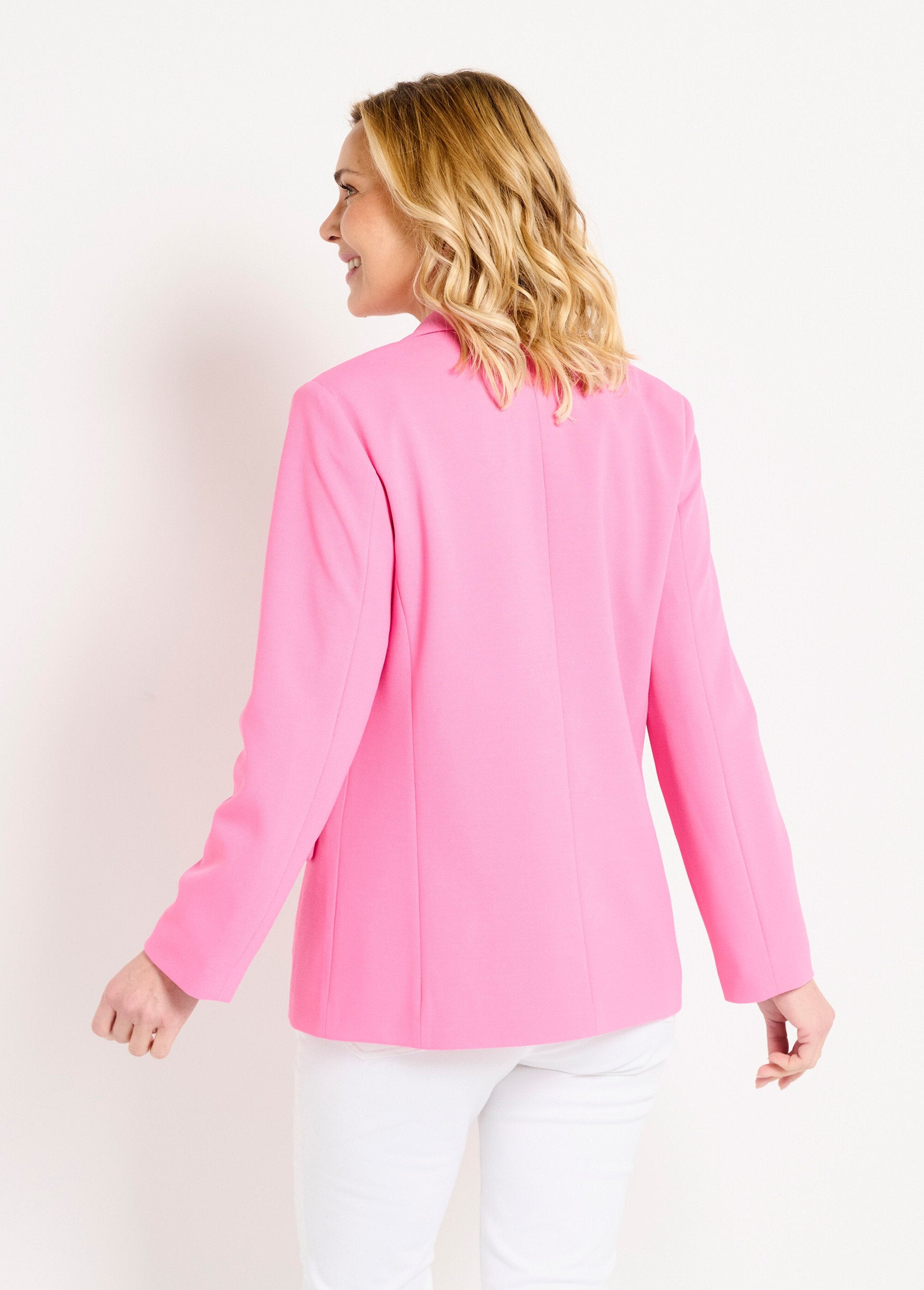 Straight_cut_plain_knit_blazer_jacket_Pink_DO1_slim