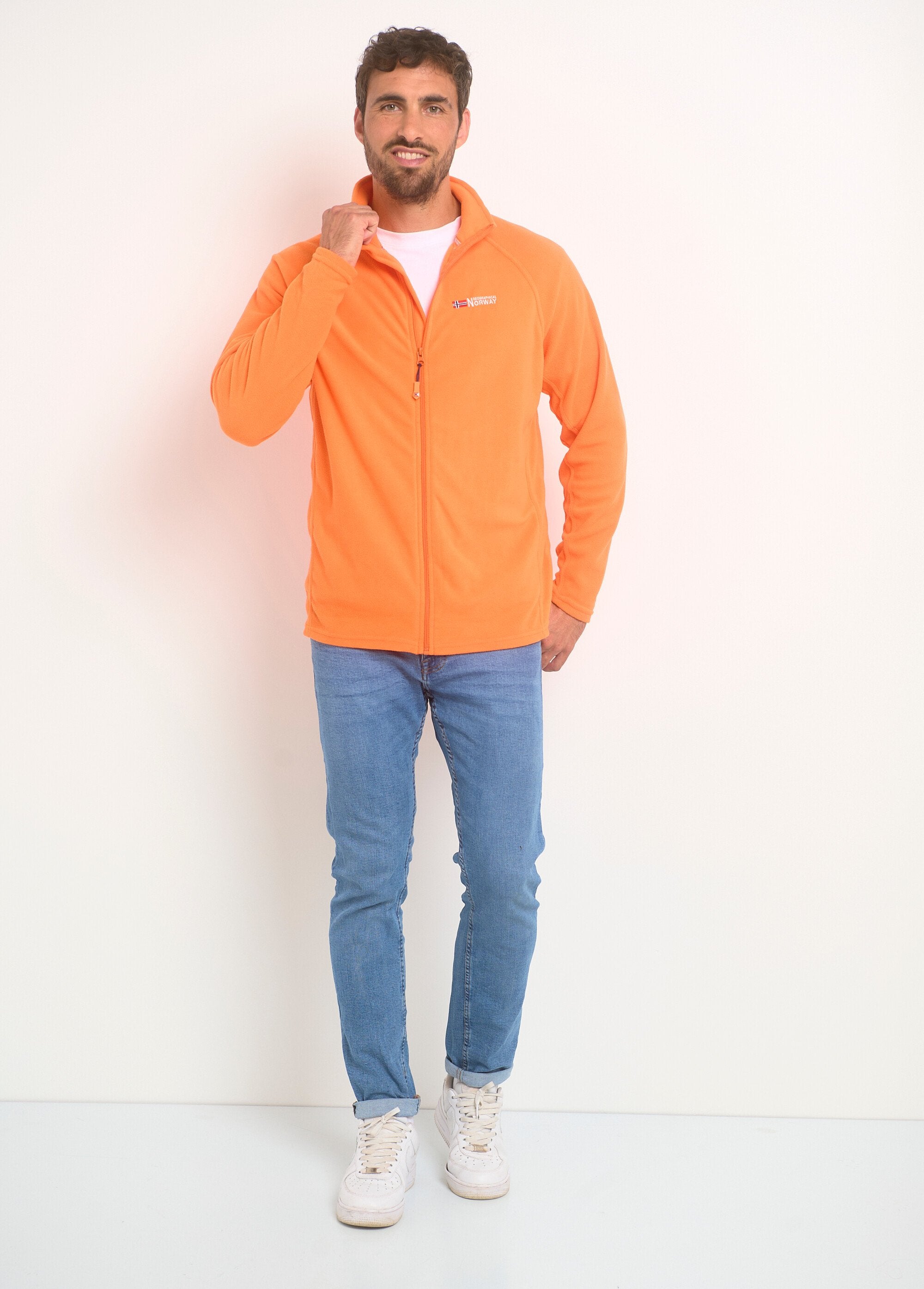 Warm_fleece_jacket_with_stand-up_collar_Orange_SF1_slim